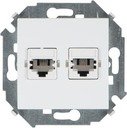 Simon Simon 15 1591589-030 Розетка телефонная (2хRJ11, под рамку, скрытая установка, белая)