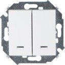 Simon Simon 15 1591392-030 Выключатель двухклавишный (16 А, подсветка, под рамку, скрытая установка, белый)