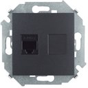 Simon Simon 15 1591551-038 Розетка компьютерная (RJ45, cat.5e, AMP, под рамку, скрытая установка, графит)
