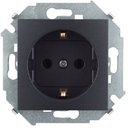 Simon Simon 15 1591443-038 Розетка одинарная (16 А, з/к, шторки, под рамку, скрытая установка, графит)
