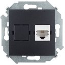 Simon Simon 15 1591480-038 Розетка телефонная (RJ11, под рамку, скрытая установка, графит)