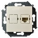Simon Simon 15 1591563-031 Розетка компьютерная (RJ45, cat.6a, AMP, FTP, под рамку, скрытая установка, слоновая кость)