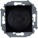 Simon Simon 15 1591431-032 Розетка одинарная (16 А, под рамку, скрытая установка, черный глянец)