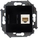 Simon Simon 15 1591598-032 Розетка компьютерная (RJ45, cat.5e, под рамку, скрытая установка, черный глянец)