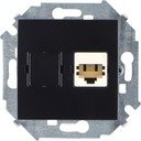 Simon Simon 15 1591480-032 Розетка телефонная (RJ11, под рамку, скрытая установка, черный глянец)