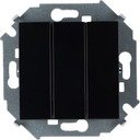 Simon Simon 15 1591391-032 Выключатель трехклавишный (10 А, под рамку, скрытая установка, черный глянец)