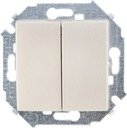 Simon Simon 15 1591398-034 Выключатель двухклавишный (16 А, под рамку, скрытая установка, шампань)