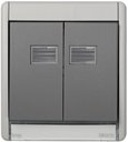 Simon 44 Aqua 4400026-035 Рамка 1 пост (2 клавиши, подсветка, серый)
