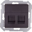 Simon Simon 82 82593-38 Крышка розетки информационной (2хRJ45, графит)