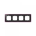 Simon 82 Detail 8201640-261 Рамка 4-постовая (графит/розовый)