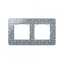 Simon 82 Detail Imagine 8200620-223 Рамка 2-постовая (серый в белые звезды/белый)