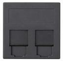 Simon 500 Cima 50000089-038 Адаптер для двух RJ45 (шторки, графит)