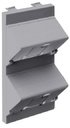 Simon Connect S80B-8 Крышка розетки информационной (2хRJ45, наклонная, шторки, алюминий)