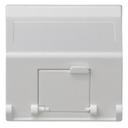 Simon Connect K80-9 Крышка розетки информационной (RJ45, наклонная, шторки, белая)