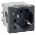 Simon Connect K01-14 Розетка одиночная (16 А, з/к, под рамку, скрытая установка, графит)