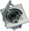 Connect Латунь Влагостойкая основа IP66 с розеткой 2к+з Schuko К45 и коннектором RJ45 катег.5e UTP