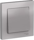 Schneider Electric AtlasDesign ATN000312 Выключатель одноклавишный (10 А, в сборе, скрытая установка, алюминий)
