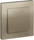 Schneider Electric AtlasDesign ATN000512 Выключатель одноклавишный (10 А, в сборе, скрытая установка, шампань)