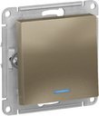 Schneider Electric AtlasDesign ATN000513 Выключатель одноклавишный (10 А, под рамку, подсветка, скрытая установка, шампань)