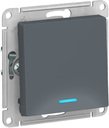Schneider Electric AtlasDesign ATN000713 Выключатель одноклавишный (10 А, под рамку, подсветка, скрытая установка, грифель)