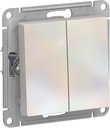 Schneider Electric AtlasDesign ATN000451 Выключатель двухклавишный (10 А, под рамку, скрытая установка, жемчуг)