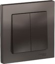 Schneider Electric AtlasDesign ATN000652 Выключатель двухклавишный (10 А, в сборе, скрытая установка, мокко)