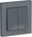 Schneider Electric AtlasDesign ATN000752 Выключатель двухклавишный (10 А, в сборе, скрытая установка, грифель)