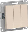 Schneider Electric AtlasDesign ATN000231 Выключатель трехклавишный (10 А, под рамку, скрытая установка, бежевый)