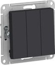 Schneider Electric AtlasDesign ATN001031 Выключатель трехклавишный (10 А, под рамку, скрытая установка, карбон)