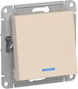 Schneider Electric AtlasDesign ATN000263 Переключатель одноклавишный (10 А, под рамку, подсветка, скрытая установка, бежевый)