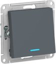 Schneider Electric AtlasDesign ATN000763 Переключатель одноклавишный (10 А, под рамку, подсветка, скрытая установка, грифель)