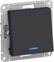 Schneider Electric AtlasDesign ATN001063 Переключатель одноклавишный (10 А, под рамку, подсветка, скрытая установка, карбон)