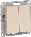 Schneider Electric AtlasDesign ATN000265 Переключатель двухклавишный (10 А, под рамку, скрытая установка, бежевый)
