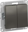 Schneider Electric AtlasDesign ATN000965 Переключатель двухклавишный (10 А, под рамку, скрытая установка, сталь)