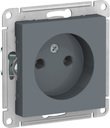 Schneider Electric AtlasDesign ATN000741 Розетка без заземляющего контакта (16 А, под рамку, скрытая установка, грифель)