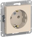 Schneider Electric AtlasDesign ATN000243 Розетка с заземляющим контактом (16 А, под рамку, скрытая установка, бежевая)