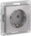 Schneider Electric AtlasDesign ATN000343 Розетка с заземляющим контактом (16 А, под рамку, скрытая установка, алюминий)