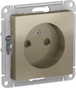 Schneider Electric AtlasDesign ATN000549 Розетка без заземляющего контакта (16 А, под рамку, шторки, скрытая установка, шампань)