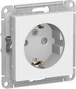 Schneider Electric AtlasDesign ATN000145 Розетка с заземляющим контактом (16 А, под рамку, шторки, скрытая установка, белая)