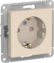 Schneider Electric AtlasDesign ATN000245 Розетка с заземляющим контактом (16 А, под рамку, шторки, скрытая установка, бежевая)