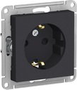 Schneider Electric AtlasDesign ATN001045 Розетка с заземляющим контактом (16 А, под рамку, шторки, скрытая установка, карбон)