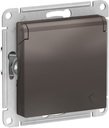 Schneider Electric AtlasDesign ATN000646 Розетка с заземляющим контактом (16 А, под рамку, шторки, крышка, скрытая установка, мокко)