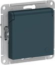 Schneider Electric AtlasDesign ATN000846 Розетка с заземляющим контактом (16 А, под рамку, шторки, крышка, скрытая установка, изумруд)