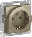 Schneider Electric AtlasDesign ATN000547 Розетка с заземляющим контактом (16 А, под рамку, шторки, выталкиватель, скрытая установка, шампань)