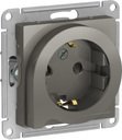 Schneider Electric AtlasDesign ATN000947 Розетка с заземляющим контактом (16 А, под рамку, шторки, выталкиватель, скрытая установка, сталь)