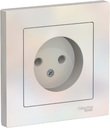 Schneider Electric AtlasDesign ATN000440 Розетка без заземляющего контакта (16 А, в сборе, скрытая установка, жемчуг)