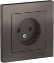 Schneider Electric AtlasDesign ATN000640 Розетка без заземляющего контакта (16 А, в сборе, скрытая установка, мокко)