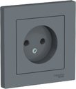 Schneider Electric AtlasDesign ATN000740 Розетка без заземляющего контакта (16 А, в сборе, скрытая установка, грифель)