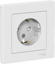 Schneider Electric AtlasDesign ATN000144 Розетка с заземляющим контактом (16 А, в сборе, шторки, скрытая установка, белая)