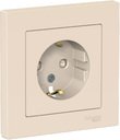 Schneider Electric AtlasDesign ATN000244 Розетка с заземляющим контактом (16 А, в сборе, шторки, скрытая установка, бежевая)